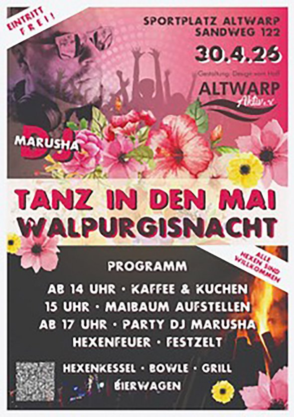 zeigt Plakat mit Veranstaltungsinformationen