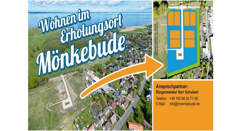 zeigt Anzeige zum Grundstücksangebot