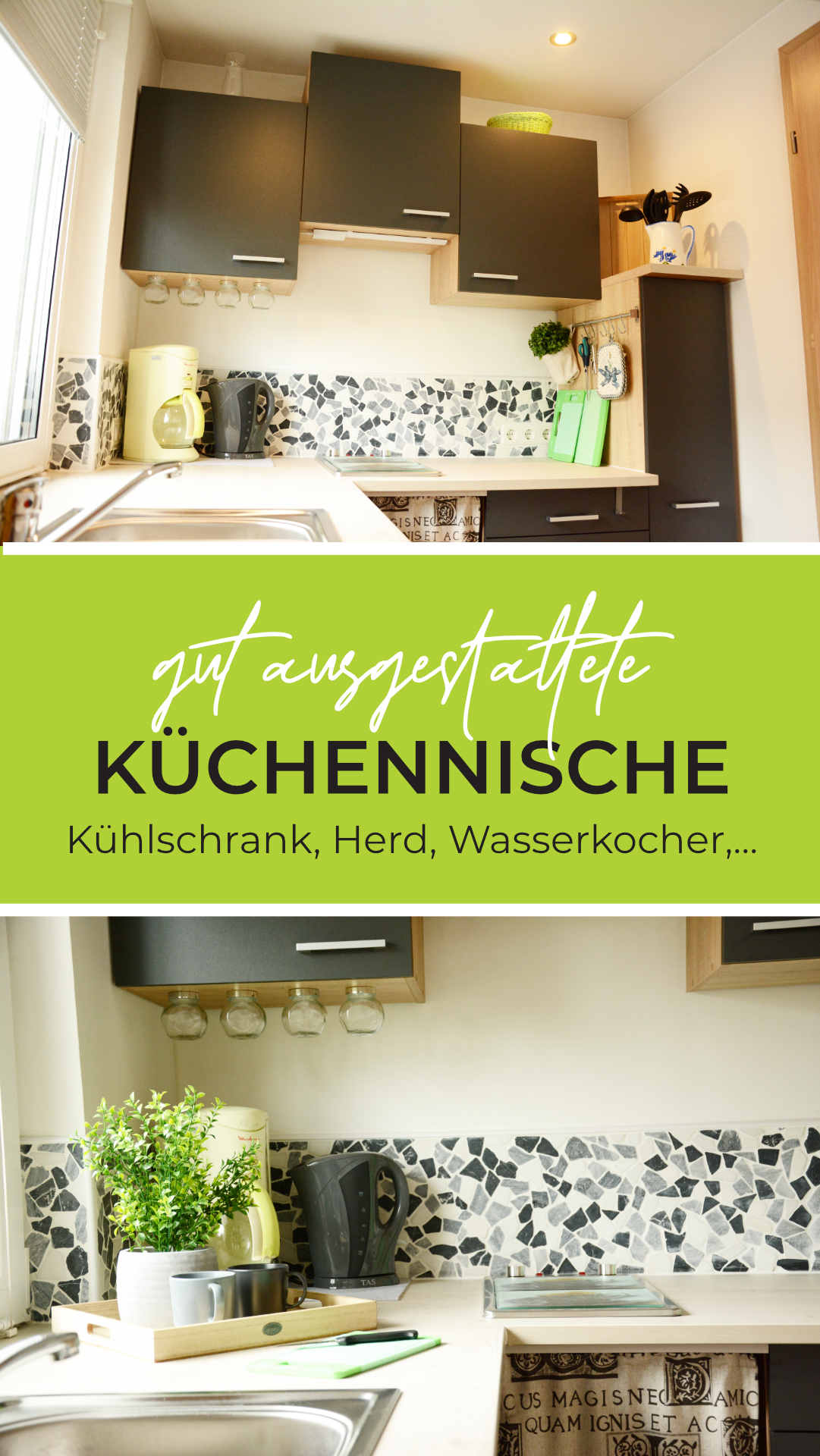 zeigt Ausstattungsdetails der Küchennische